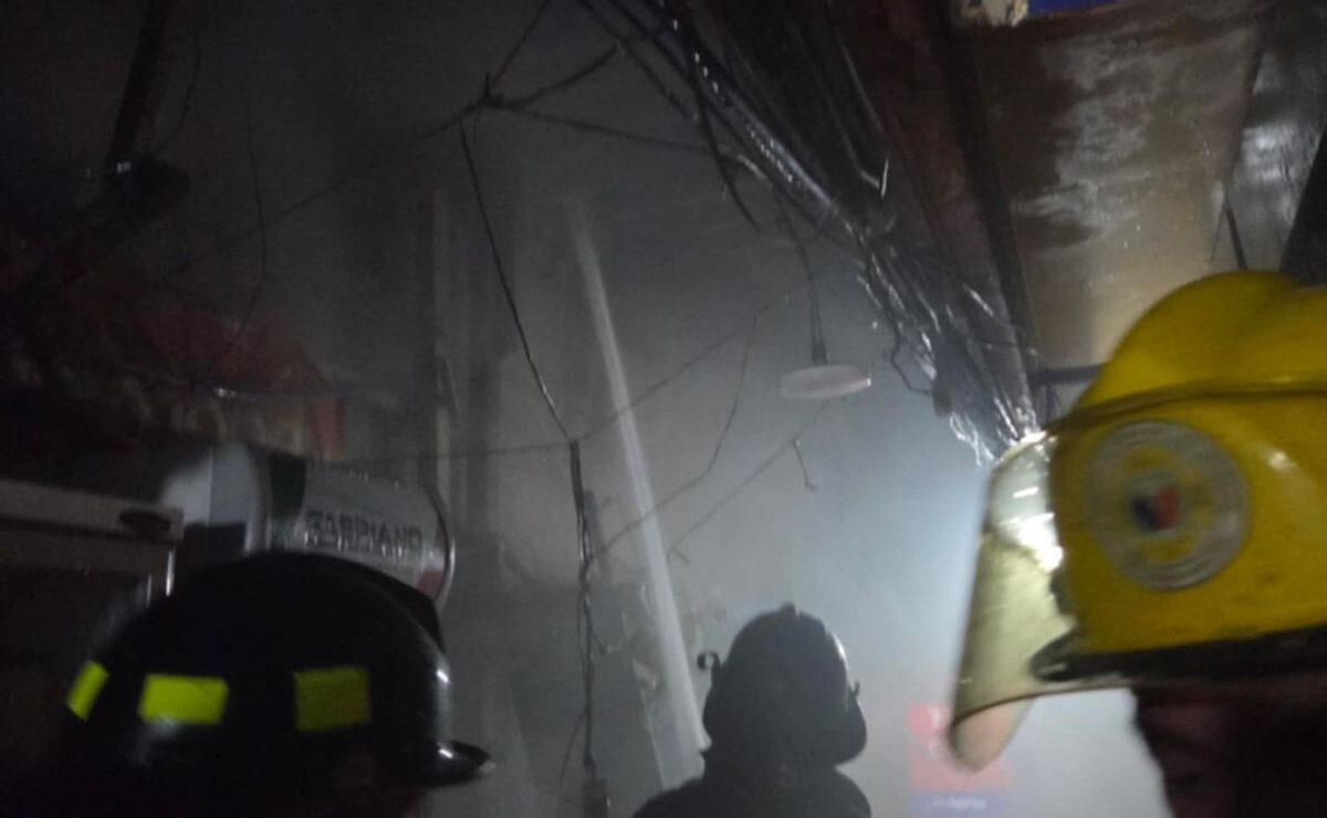 Firefighters work to put out a fire in Quiapo, Manila on Wednesday, June 4, 2025. — Photo from Bureau of Fire Protection-National Capital Region